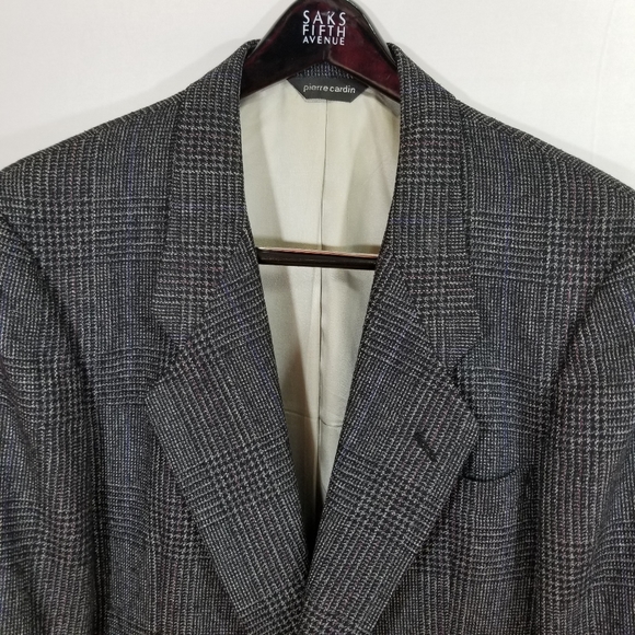Pierre Cardin Sport Coat Blazer Check 40 R - Picture 5 of 16